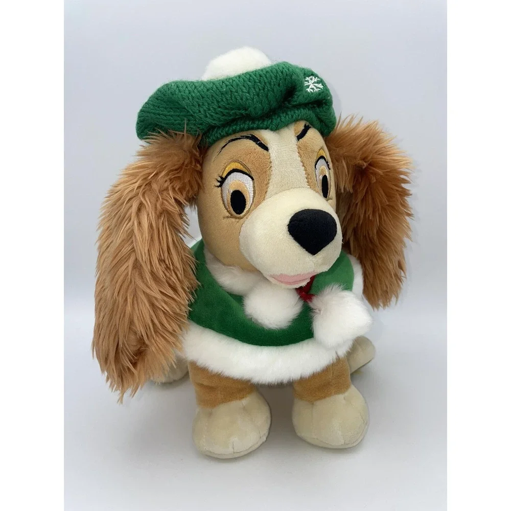 Disney Store Lady and The Tramp Dog Christmas Holiday Plush 11